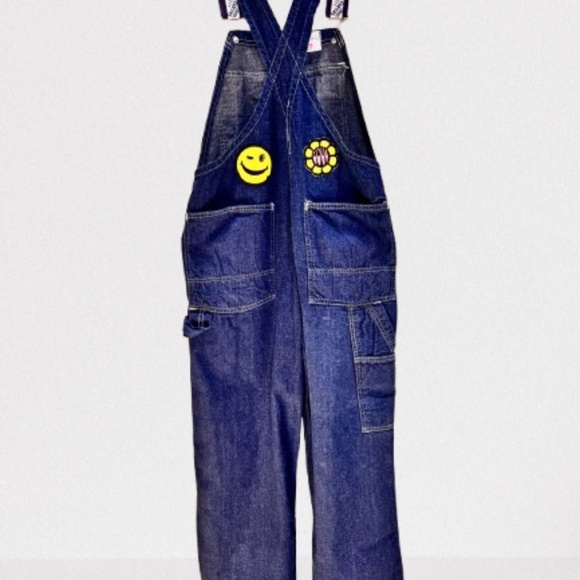 Vintage Carter's Watch The Wear Overalls Adjustable‎ Blue Denim Altered READ - Picture 2 of 16